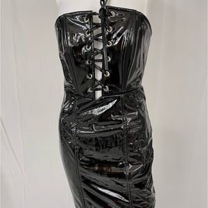 Black Fashion Nova Leather Dress